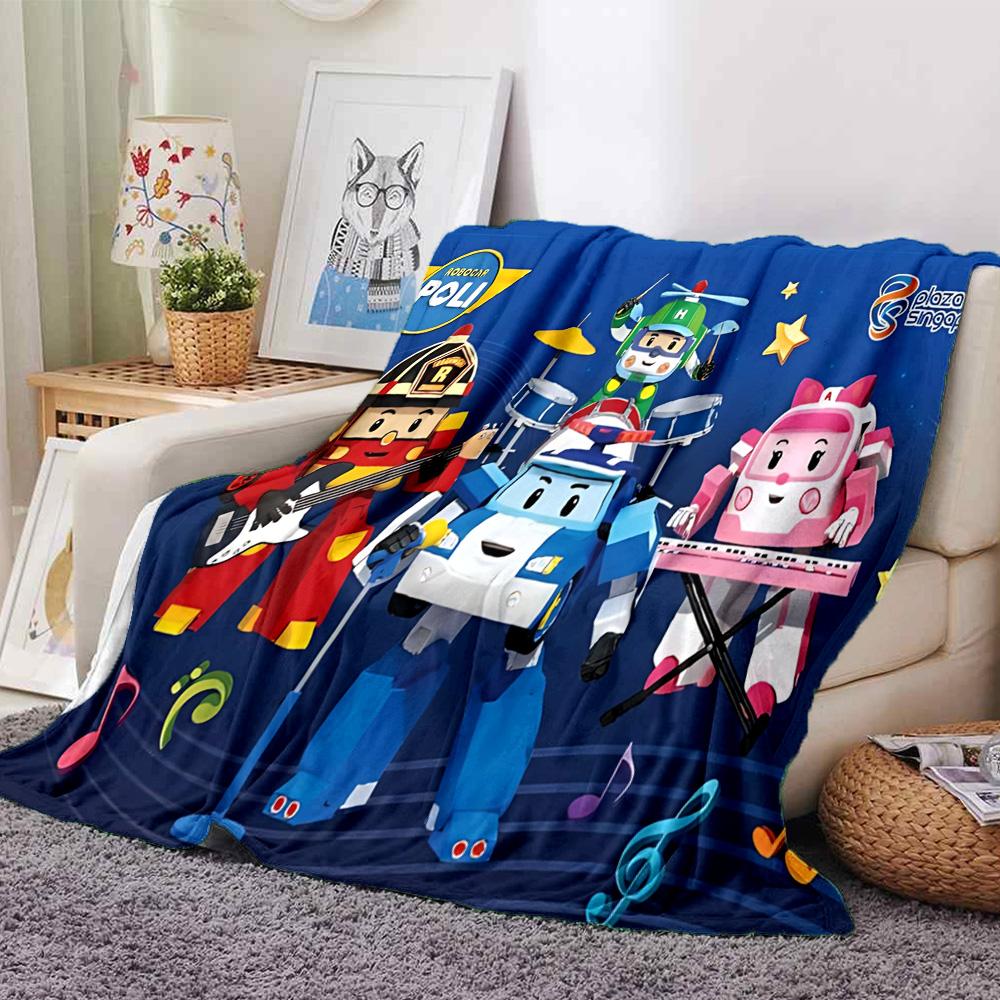 1pc Robots Vehicles flannel Blanket for Super Soft Cute Comfort Blanket for Travel Bedding Couch Sofa Blanket Y73060