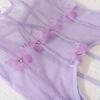 Purple Butterfly Set  Lace Underwear 3 Piece Set Other Women's Underwear