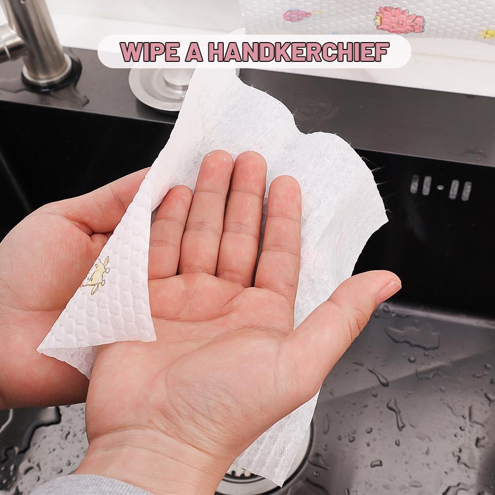 Large Disposable Rags Super Absorbent Thickened Dishcloths Towels Kitchen Non-stick Oil Cleaning Cloths Wash Paper Cleaner Tools