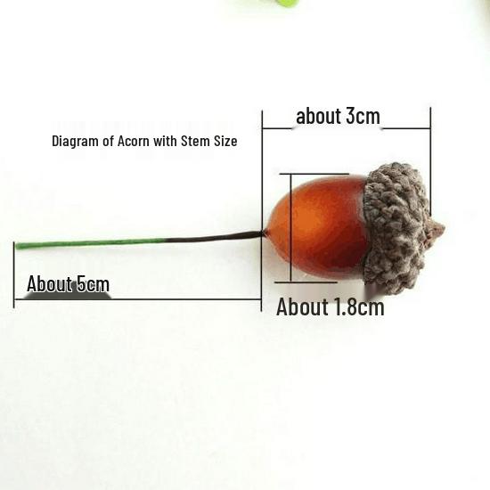 Festive Simulation Acorns & Chestnuts Ornaments for Home & Christmas Decor