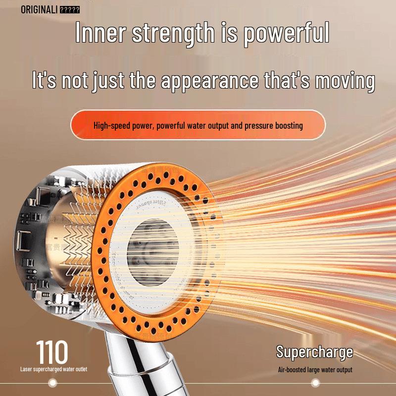 Pressurized Rain Shower Head Filter Nozzle for Home Bathrooms