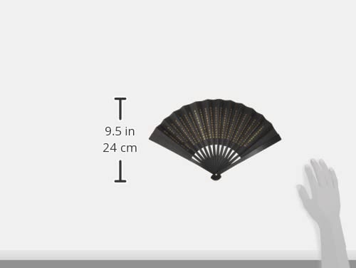 Ogata Sword TS-B/Hannya Take no Homare Iron Fan 8cm Black Heart Sutra