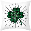St. Patrick'S Day Pillow Case Green Cartoon Letter Four-Leaf Clover Sofa Cushion Cover Ireland National Day Pillow Cover