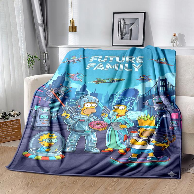 1Pc Family Adventure Future City Blanket Soft And Comfortable Casual Warm Camping Travel Christmas Halloween Gift M921787