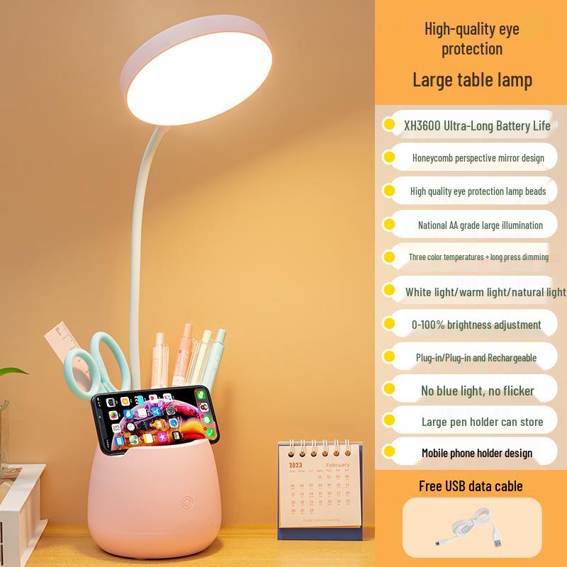 LED Rechargeable Eye Protection Study Lamp for Dorms and Children's Reading