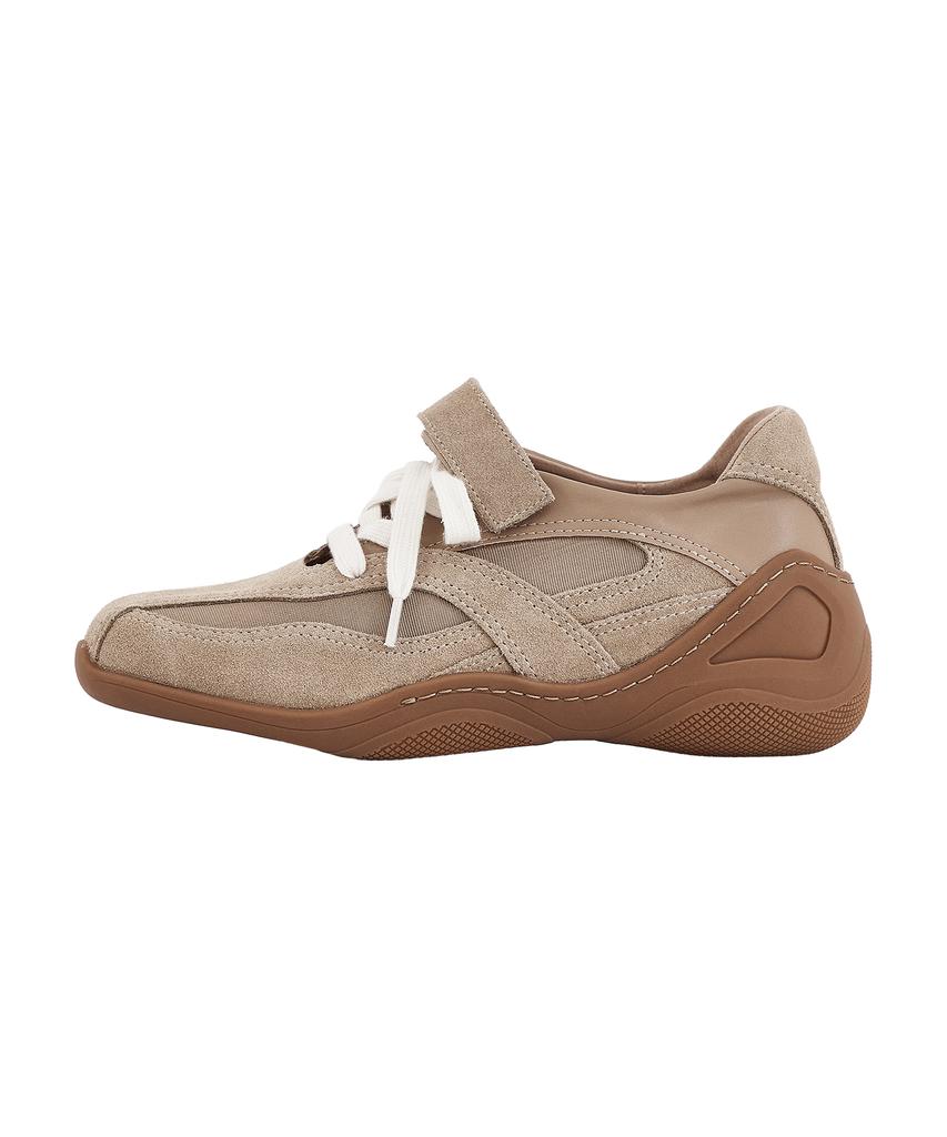 Saintsatin Vine Cowhide Lace-Up Mary Jane Sneakers 2 Colors (3Cm/6Cm) (Type A)