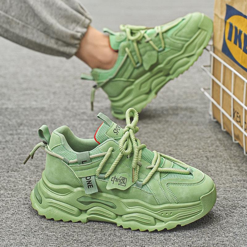 New Autumn Mesh Breathable Sports Casual Running Heightened Platform Dad Shoes