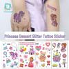 Glitter Princess Tattoo Stickers for Kids – Perfect for Party Desserts