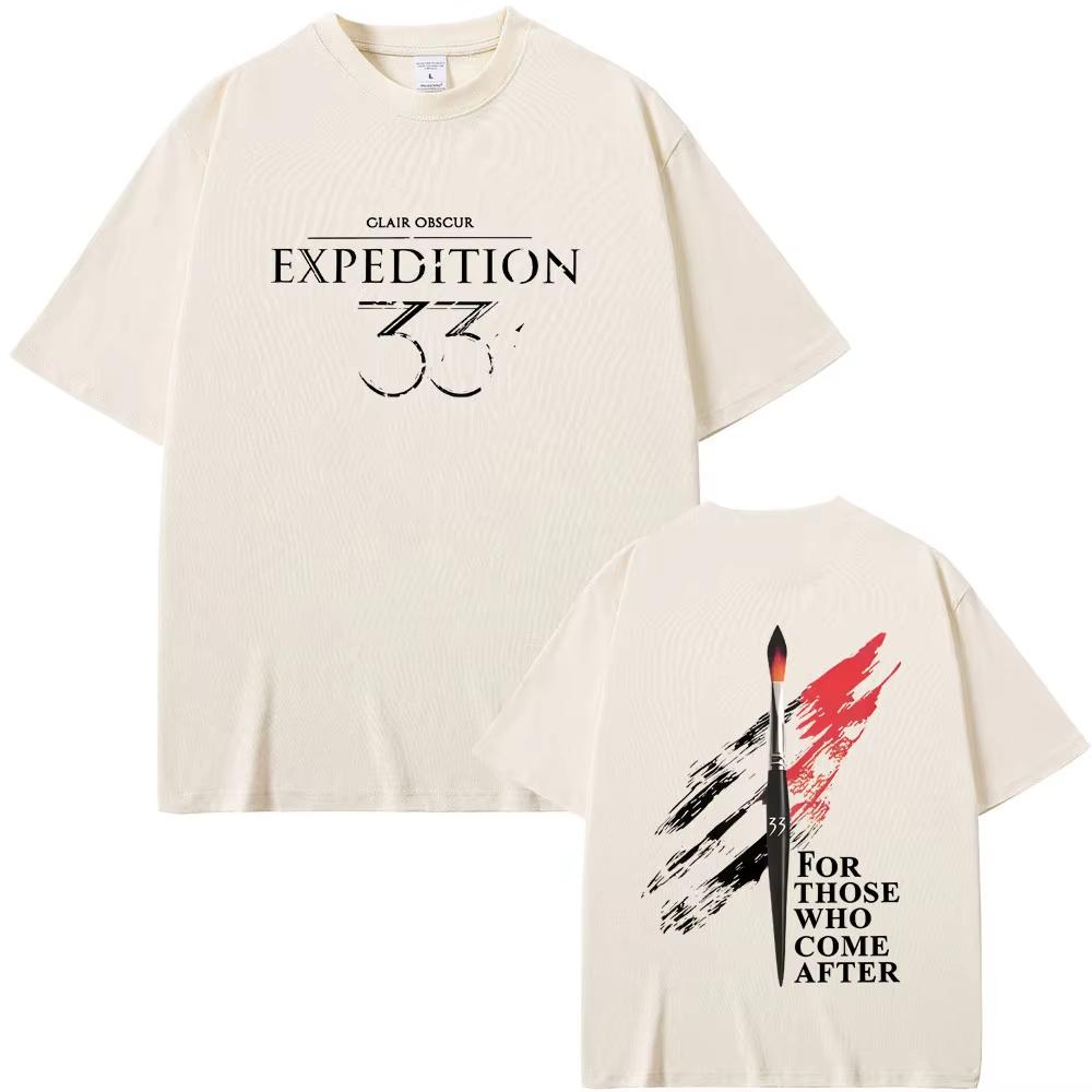 Hot Sale Game Clair Obscur Expedition 33 for Those Who Come After Merch Tshirt 2026 Summer Men Women Casual Short Sleeve Top