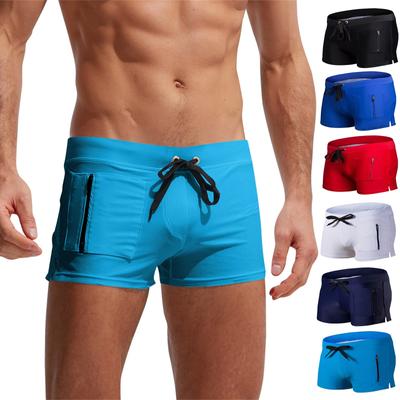 Pánske plavky Pánske plavky Módne plavky Zadné vrecko Dizajn na zips Plážové plavky Boxerky