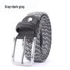 Stylish Men's and Women's Elastic Woven Belt with Pin Buckle