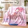 Doki Doki Literature Club Custom Name Flannel Throw Blanket Soft Warm for Sofa Bed Indoor Home Use