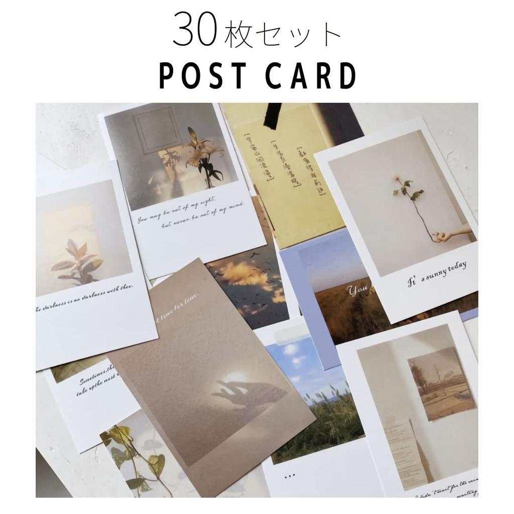 Donalee Stylish and Cute Postcards, Set of 30, Postcard Size, Scandinavian, Korean, and International Designs, Mini Posters (Natural)