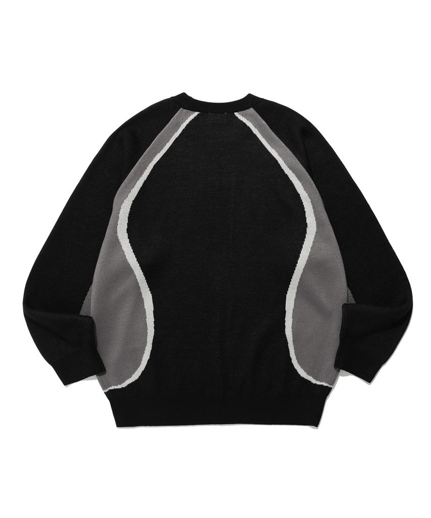 PHYSICAL DEPARTMENT Color Block Knit Black