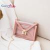 Cozy Up Transparent Bag, Small Square Bag, Crossbody Chain, Mini Women's Bag