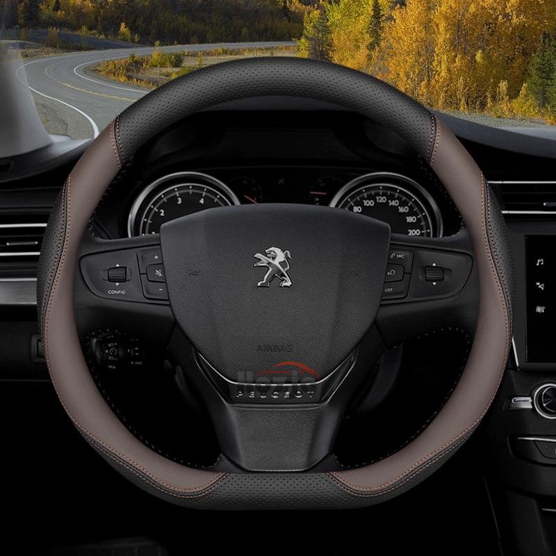 Leather Car Steering Wheel Cover for Peugeot 307 106 Partner 407 406 306 301 108 607 408 207 206 208 308 508 SW GT 2012 - 2025