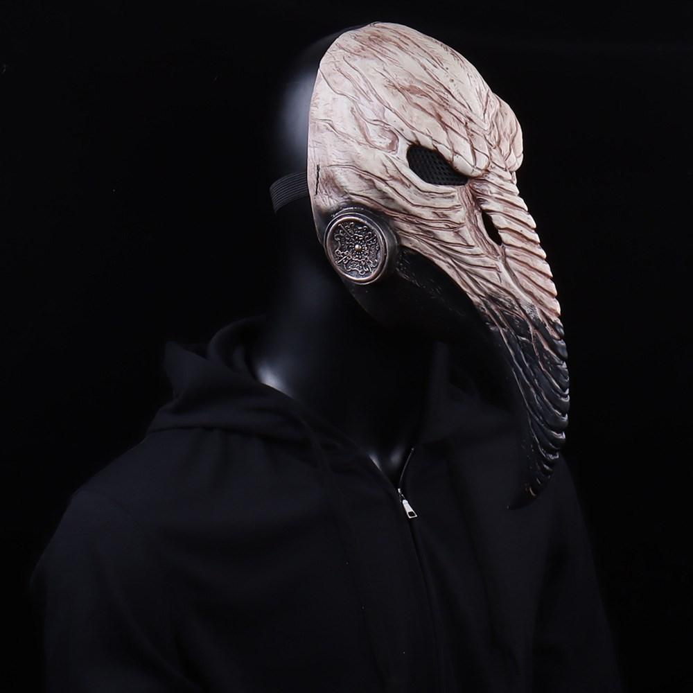 Maschera Steampunk Dottore della Peste Cosplay Becco Lungo a Becco d'Uccello Casco in Lattice Costumi di Carnevale Mascherata Halloween Oggetti di Scena