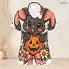 Women Plus Size V Neck Short Sleeve Scrub Top Halloween Camper Van Campfire Bat Pumpkin Print Nurse Uniform Top