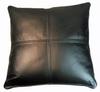 100% Genuine Soft Lambskin Leather Pillow Cover Leather Black Decorative Cushion