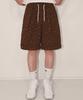 Nainneoscheu Flower Turn-Up Shorts_Brown
