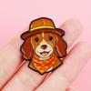 Cute Dog Enamel Pin Funny Puppy Metal Brooch for Women Dog
