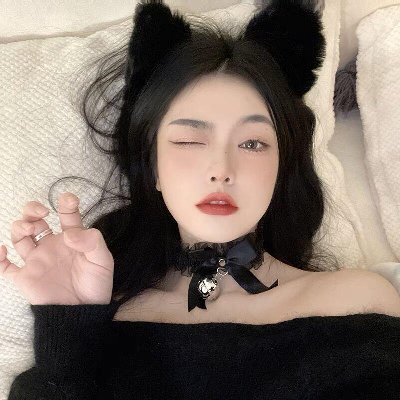 Cat Ear Bell Headband & Hairpin Set - Festive Headdress