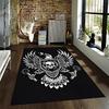 Gothic Eagle Skull Set Designed Floor Mat, Suitable As a Non-slip Mat for the Living Room or Bedroom Sofa