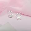 Retro Irregular Freshwater Pearl Stud Earrings with S925 Silver Needle - High-Grade and Versatile Design.