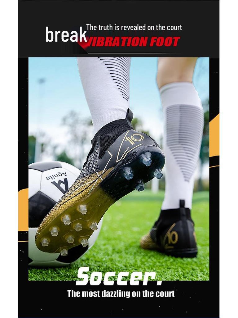Men's Professional Long Stud Soccer Shoes for Artificial Turf