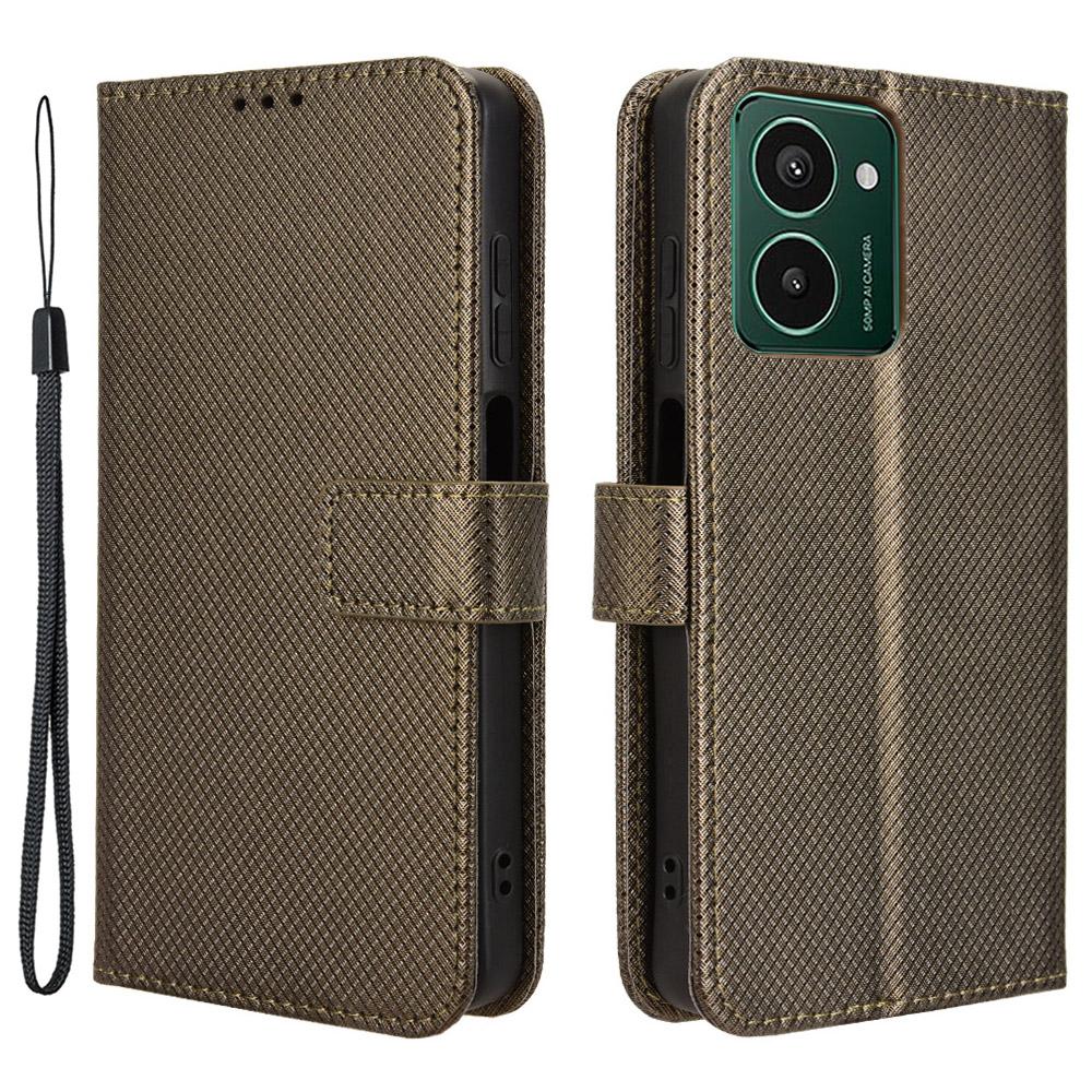 For HMD Pulse/Pulse Pro/Pulse+ Case PU Leather Diamond Texture Protective Phone Cover