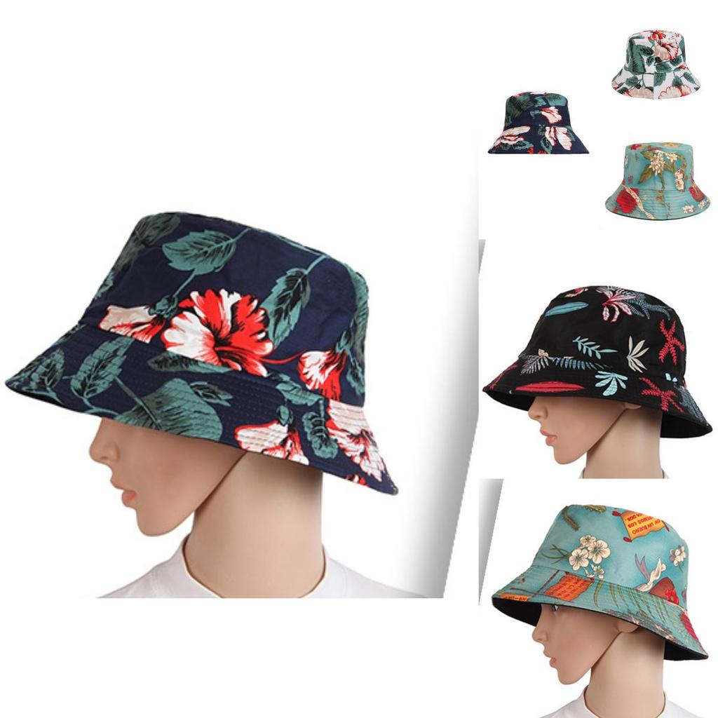 Trendy Floral Fisherman Hat With Wide Brim For Outdoor Sun Protection