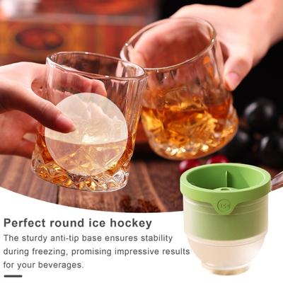 Runder Eisball-Maker, Silikon-Eisform für Whisky-Cocktails, Bourbon-Kugel, Eiswürfelschale, BPA-frei, leicht zu lösen, stapelbar, unverzichtbar für die Küche