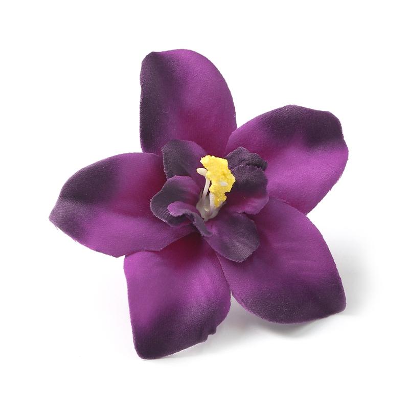 5/10/20Pcs 8cm Artificial Flowers Head Silk Orchid Flowers for DIY Wedding Party Craft Home Decoration Wreath Accessories