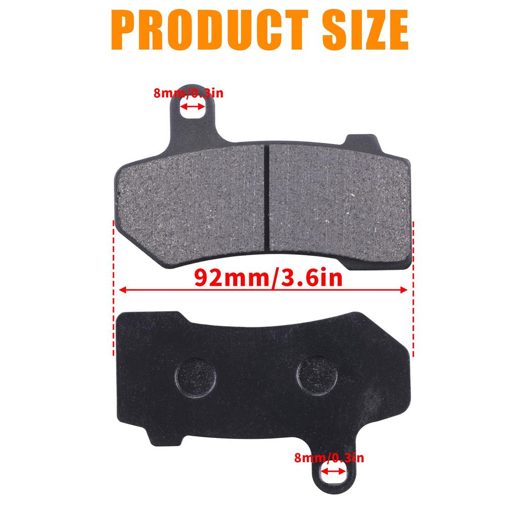 MWMNUN Semi-Metallic Front & Rear Brake Pads Set for Harley Touring FLHX Street Glide