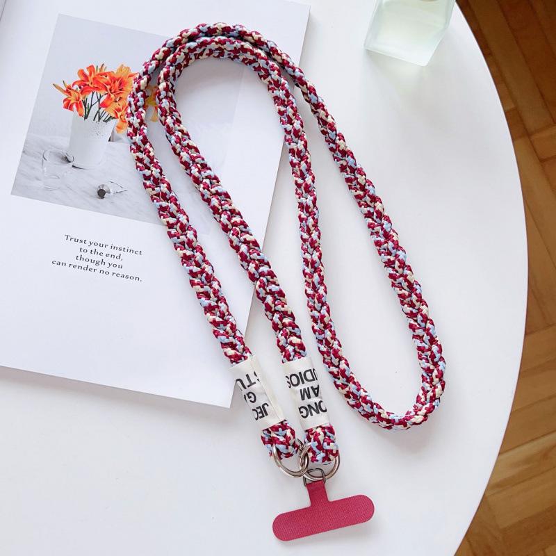 Crossbody Phone Lanyard: Three-Strand Braided Rope, Anti-Lost & Anti-Theft, Sturdy Climbing Rope Shoulder Strap for Outdoors.