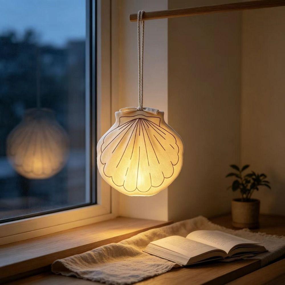 3 color Bedside Lamp Shell shape Atmosphere Lamp Simple Hanging Lamp Children's Room
