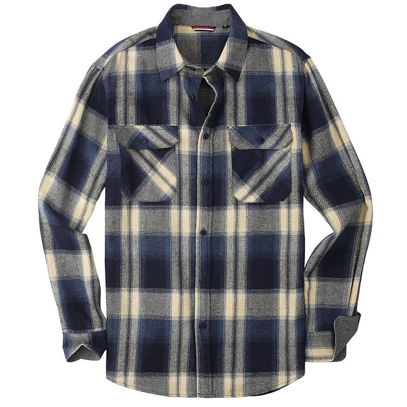 Cozy Up Men with Snap Buttons Regular Fit Plaid Mens Long Sleeve Shirts Casual