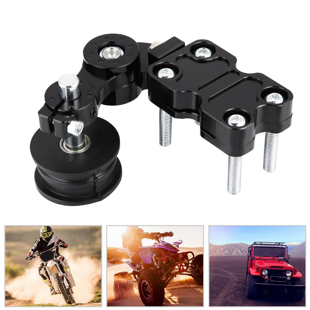Motorcycle Aluminum Chain Tensioner Bolt Auto Adjuster on Roller Tool Black