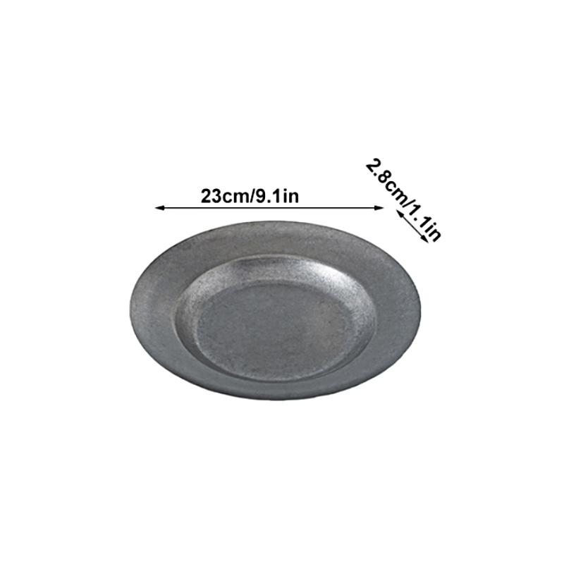 1PC Stainless Steel Plate Afternoon Tea Cake Treat Dish Elliptical Plate Silver Desserts Plate Storage Tray 17/19/21/23cm