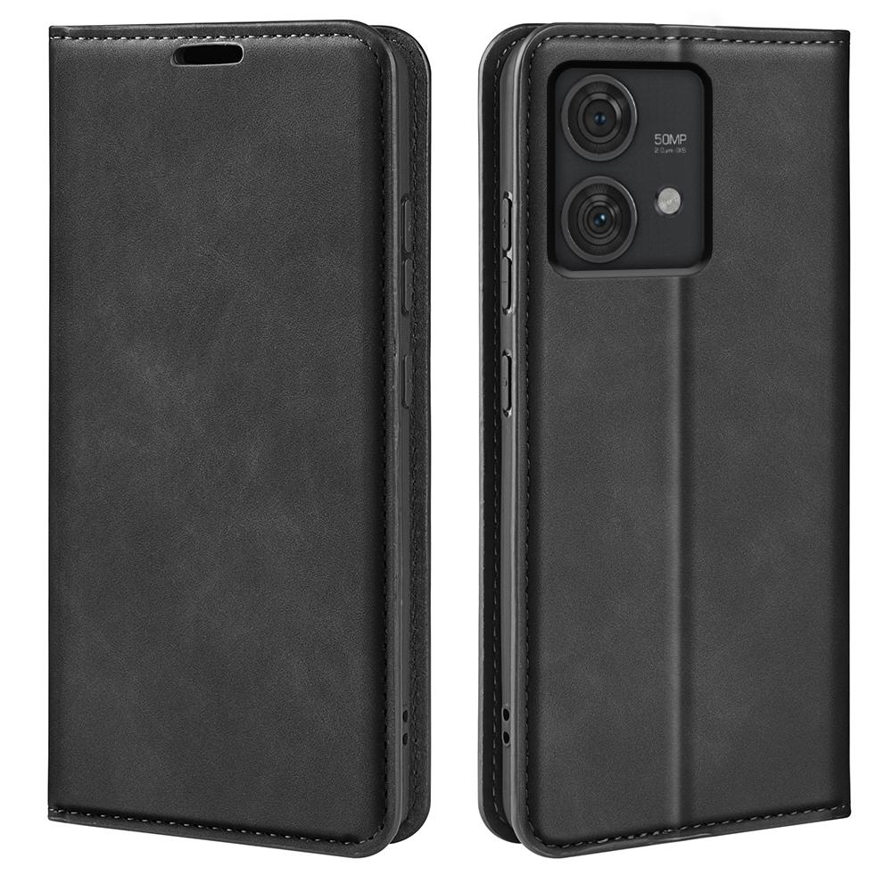 

Для Motorola Edge 40 Neo 5G Чохол Захист від подряпин PU Шкіра Відкидна кришка Приємний на дотик Чохол для телефону Black