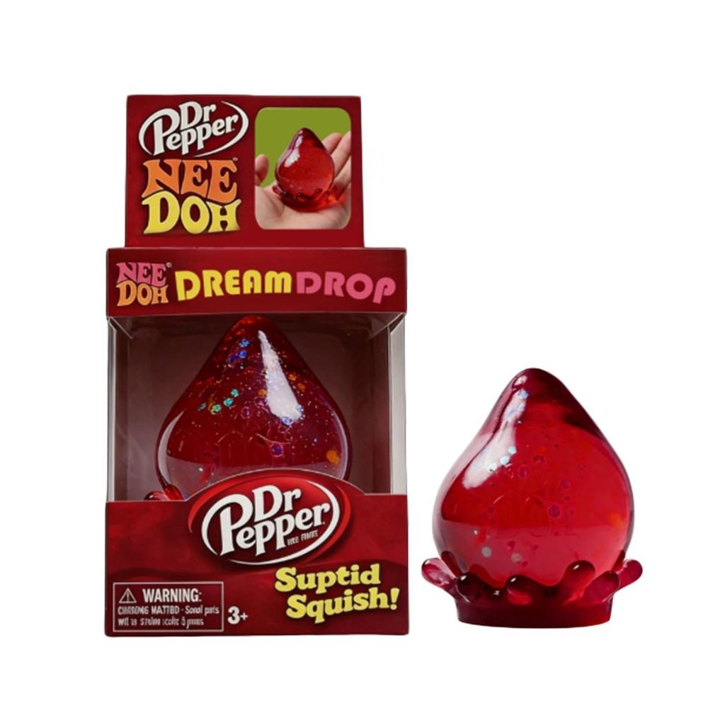 Dr Pepper X NeeDoh Nice Cube Squishy Soft Squeeze Fidget Cube Stress Relief Anxiety Relief Sensory Toy for Kids and Adults