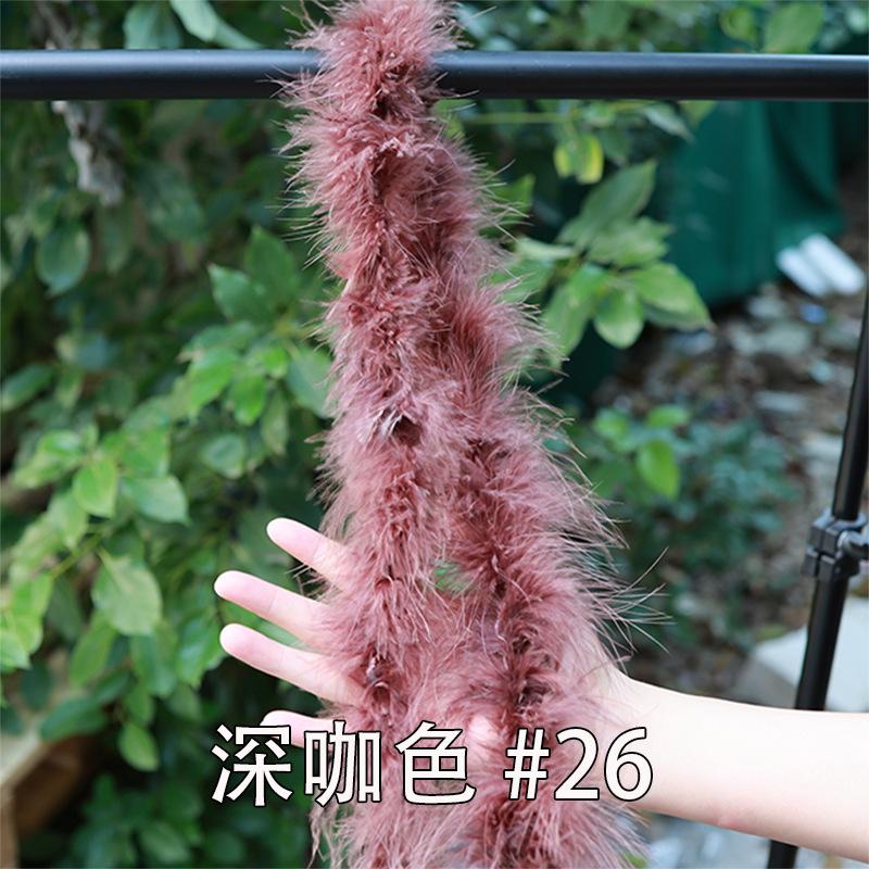 Color Encryption Thickened Feather Strip Diy Turkey Fluff Strip Wedding Decoration Clothing Skirt Accessories