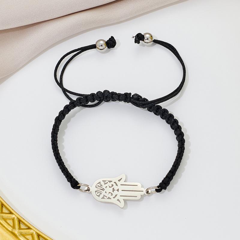 Браслет-подвеска из нержавеющей стали с узором ладони - INS стиль, трансграничный нерегулярный дизайн