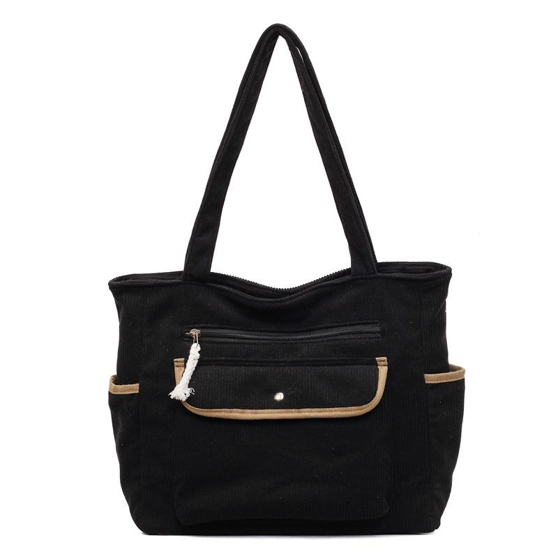 Manchesterväska Multi-Fick Pendlarväska Stor Kapacitet Axelväska Dam Bärbar Toteväska