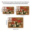 1pc Mushroom-Themed Door Mat - 0.47inch Thick, Natural Hand-Painted Style, Polyester Fiber, Ideal for Kitchen, Living Room, Porc