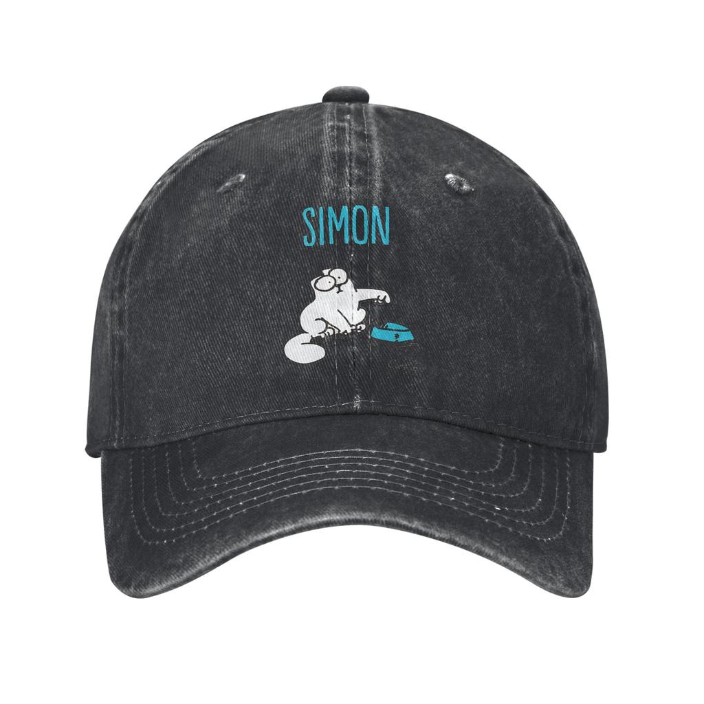 Berretto da Baseball Lavato Simons Cat Estivo Hip Hop Cappelli Per Donne Unisex Moda Escursionismo Pesca Sole Snapback