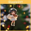 Acrylic Angel Violinist Car Pendant With Elegant Minimalist Design For Interior Decor