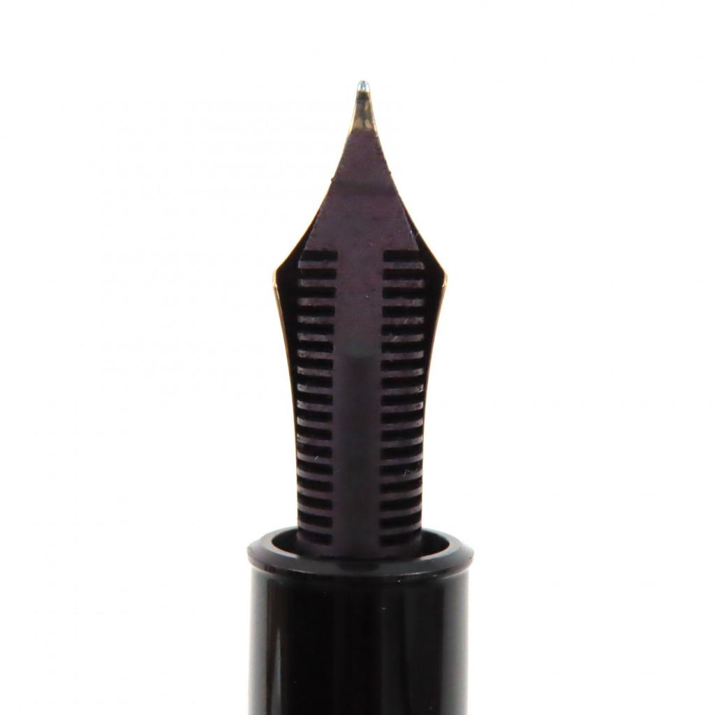 Great MONTBLANC fountain pen Meisterstck 149 white star Black gold 14K mens Used