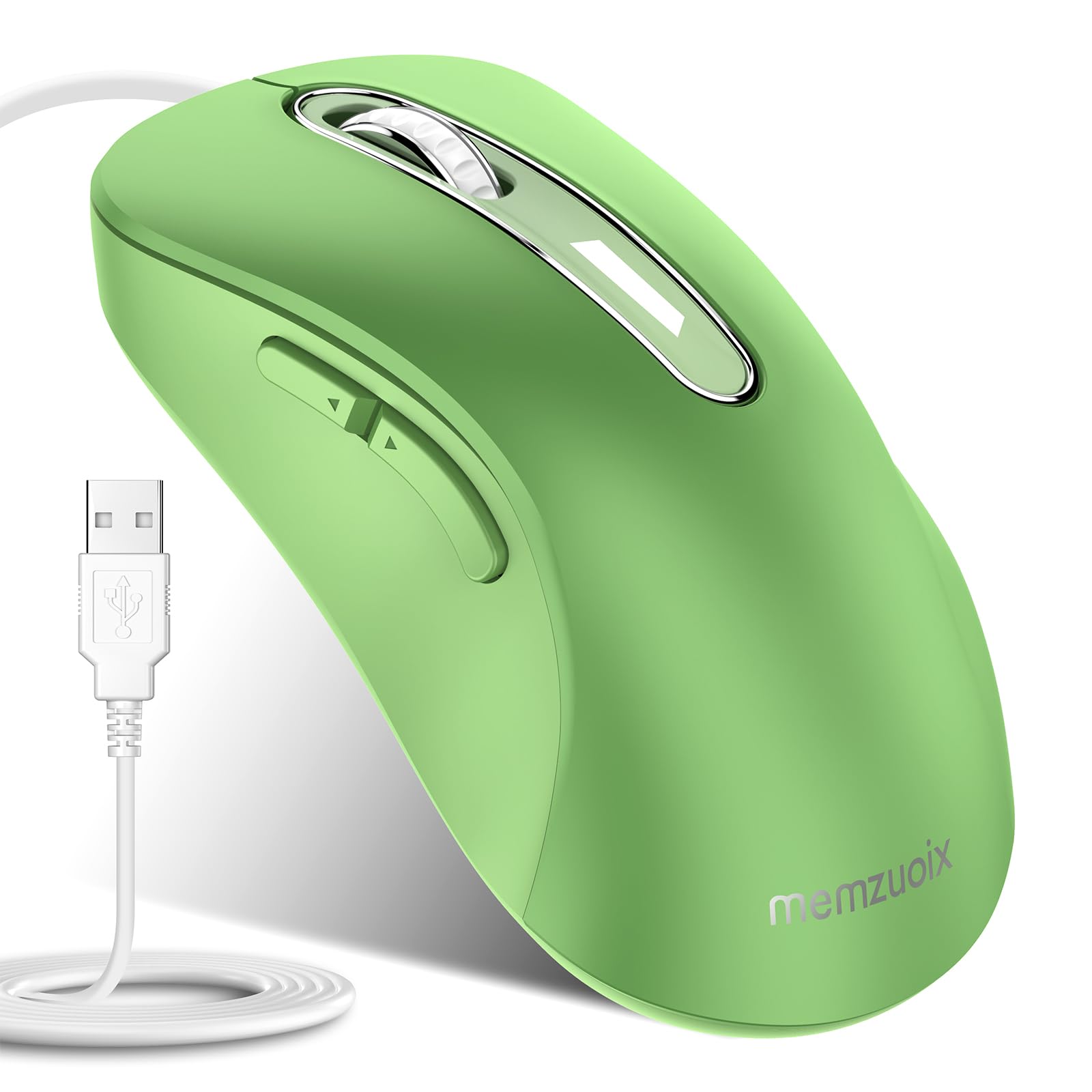 

Memzuoix Дротова 5 Ергономічна Сумісна з Ноутбуками та Підтримує Кілька ОС Включаючи та Linux Миша, USB, 1400DPI, Оптична, Кнопки, Дизайн, 1.5м