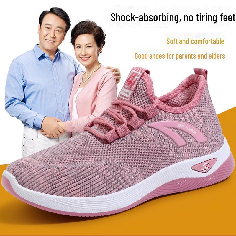 Lässige Wanderschuhe mit weicher Sohle für Herren, atmungsaktive Mesh-Sneaker für Senioren